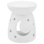 White Crescent Moon Oil Burner