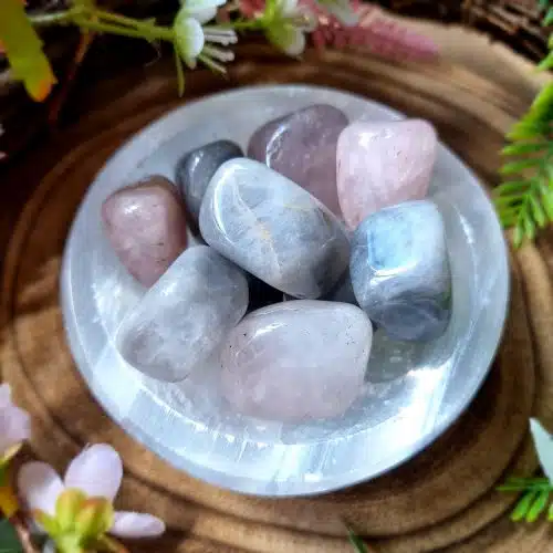 Lunar Rose Quartz Crystal Tumblestone