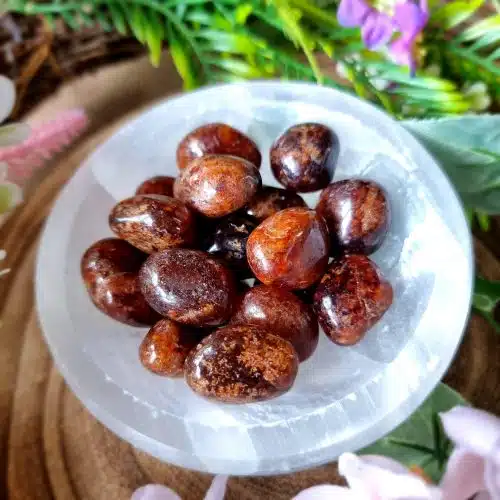 Hessonite Garnet Crystal Tumblestone