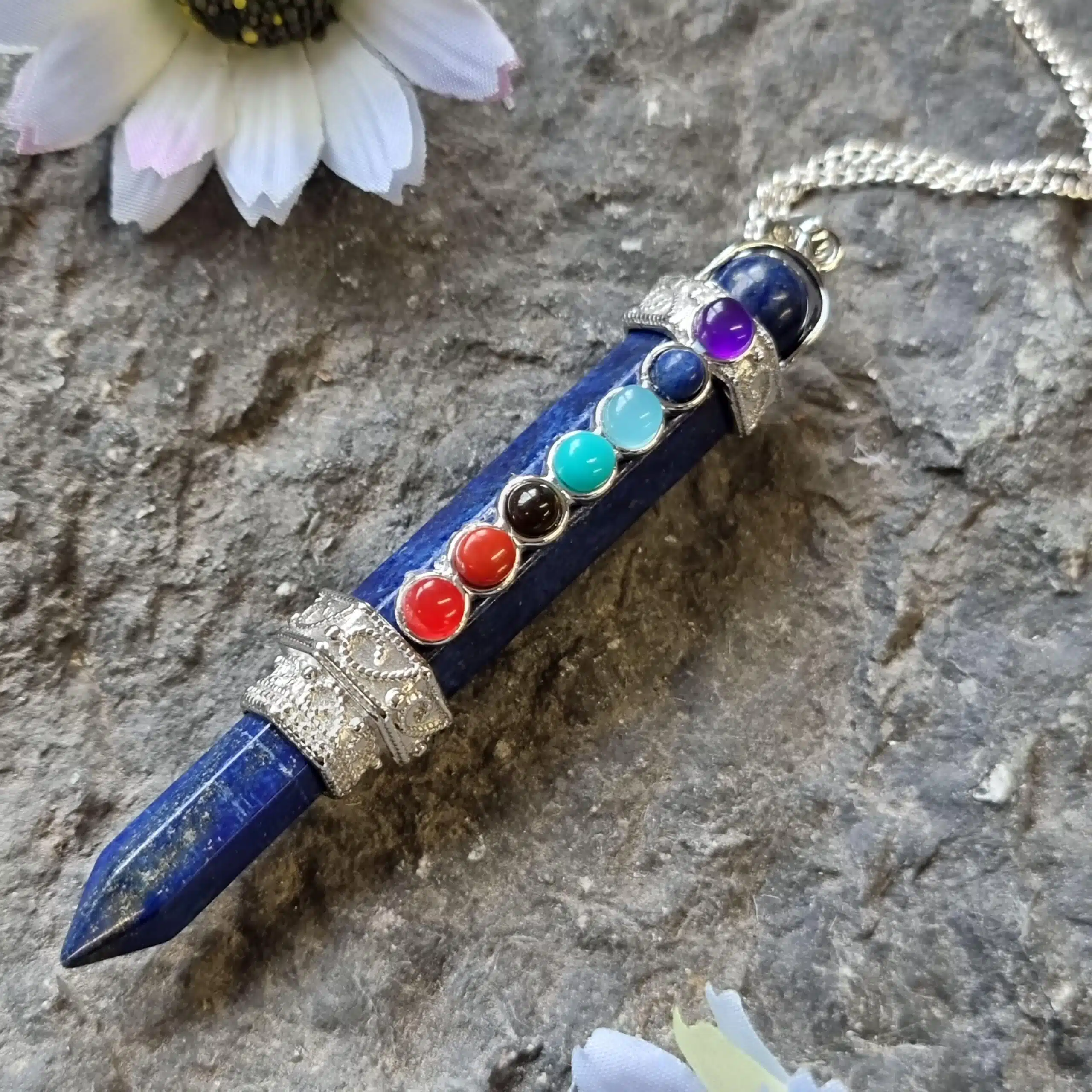 Large Lapis Lazuli Chakra Pendant Large Lapis Lazuli Chakra Pendant