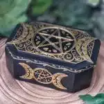 Black Triple Moon Box