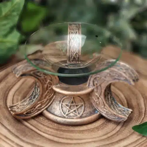 Gold Triple Moon Oil Burner