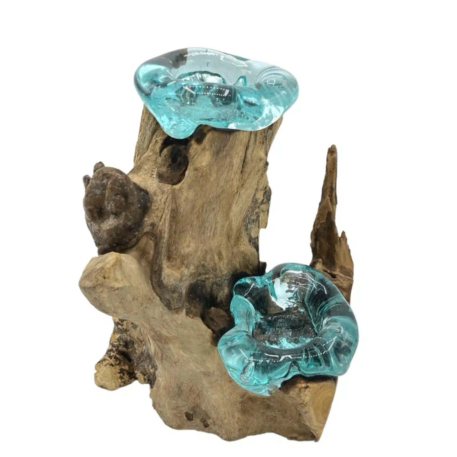 Molten Glass Double Candle Holder