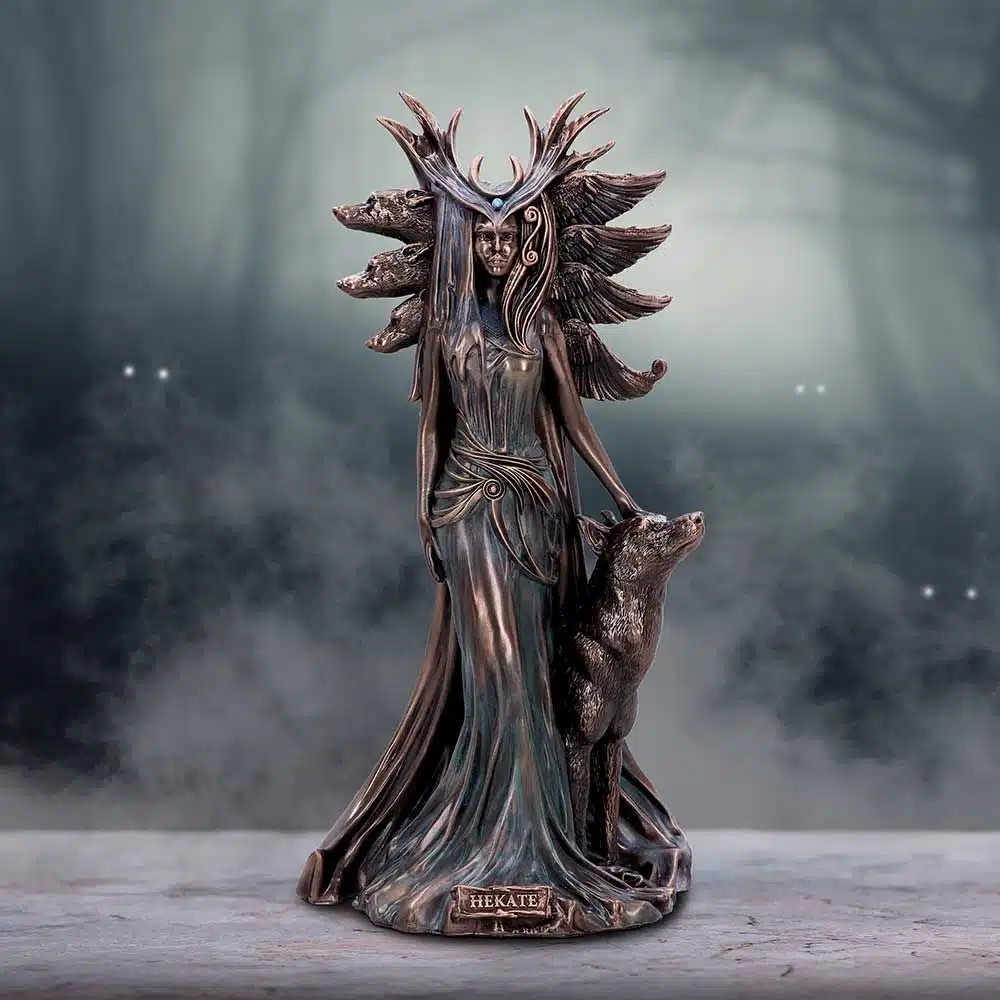 Bronze Hekate Goddess Figurine