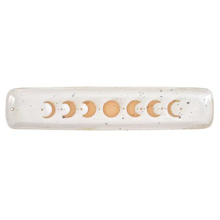 Moon Phase Ceramic Incense Holder
