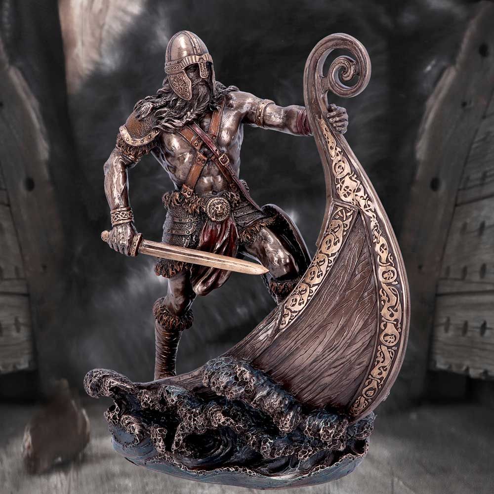 'Halvor' Viking Longship Figurine