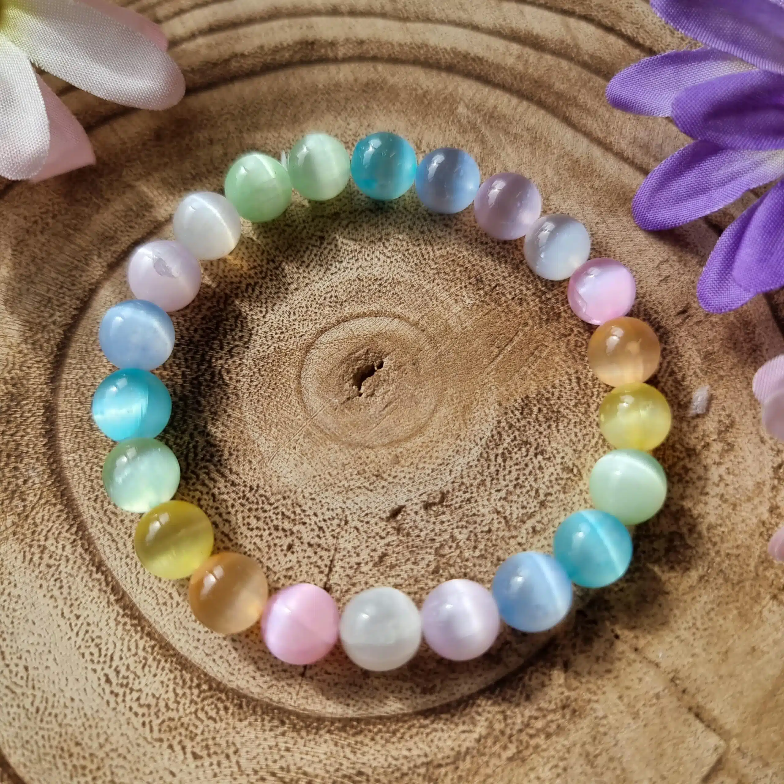 Rainbow Selenite Crystal Bracelet