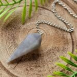 Lunar Rose Quartz Faceted Pendulum