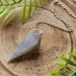 Lunar Rose Quartz Faceted Pendulum