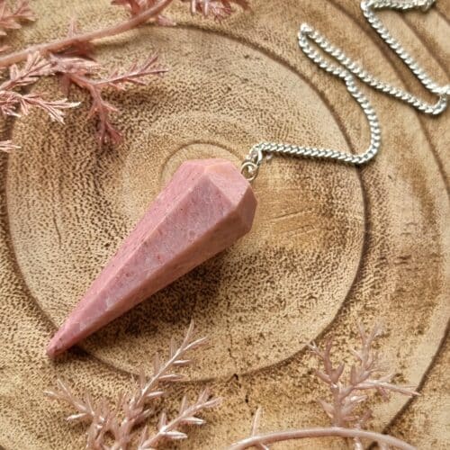 Thulite (AA Grade) Faceted Pendulum