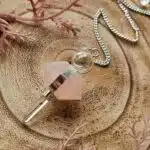 Double Terminated Rose Quartz Pendulum