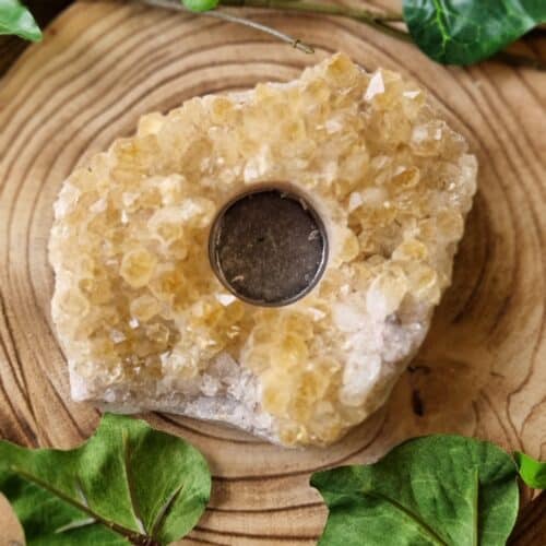 Citrine Crystal Candle Holder