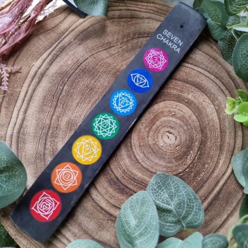 Wooden Chakra Incense Holder - Black