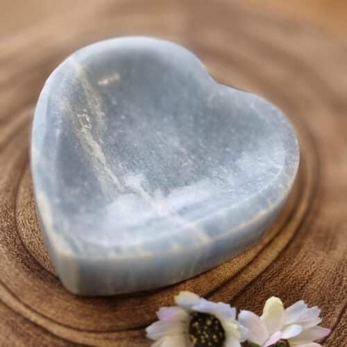 Blue Calcite Heart Bowl