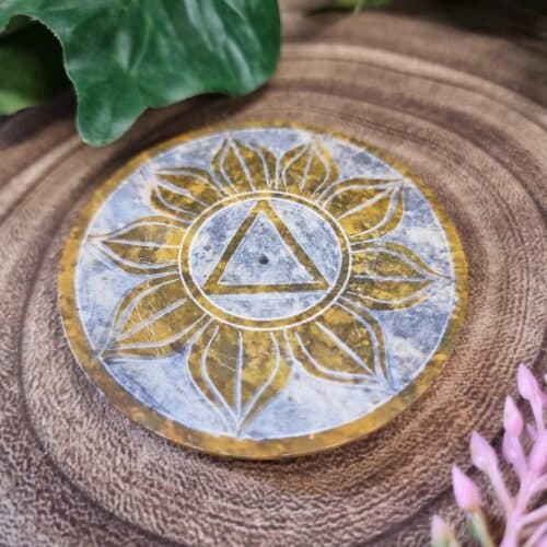Solar Plexus Chakra Soapstone Incense Holder
