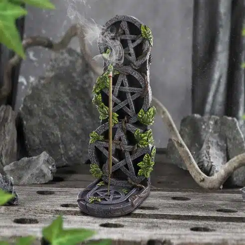 Aged Pentagram Incense Holder