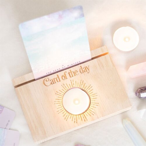 Natural Card of the Day Tarot Stand with T-Light Holder