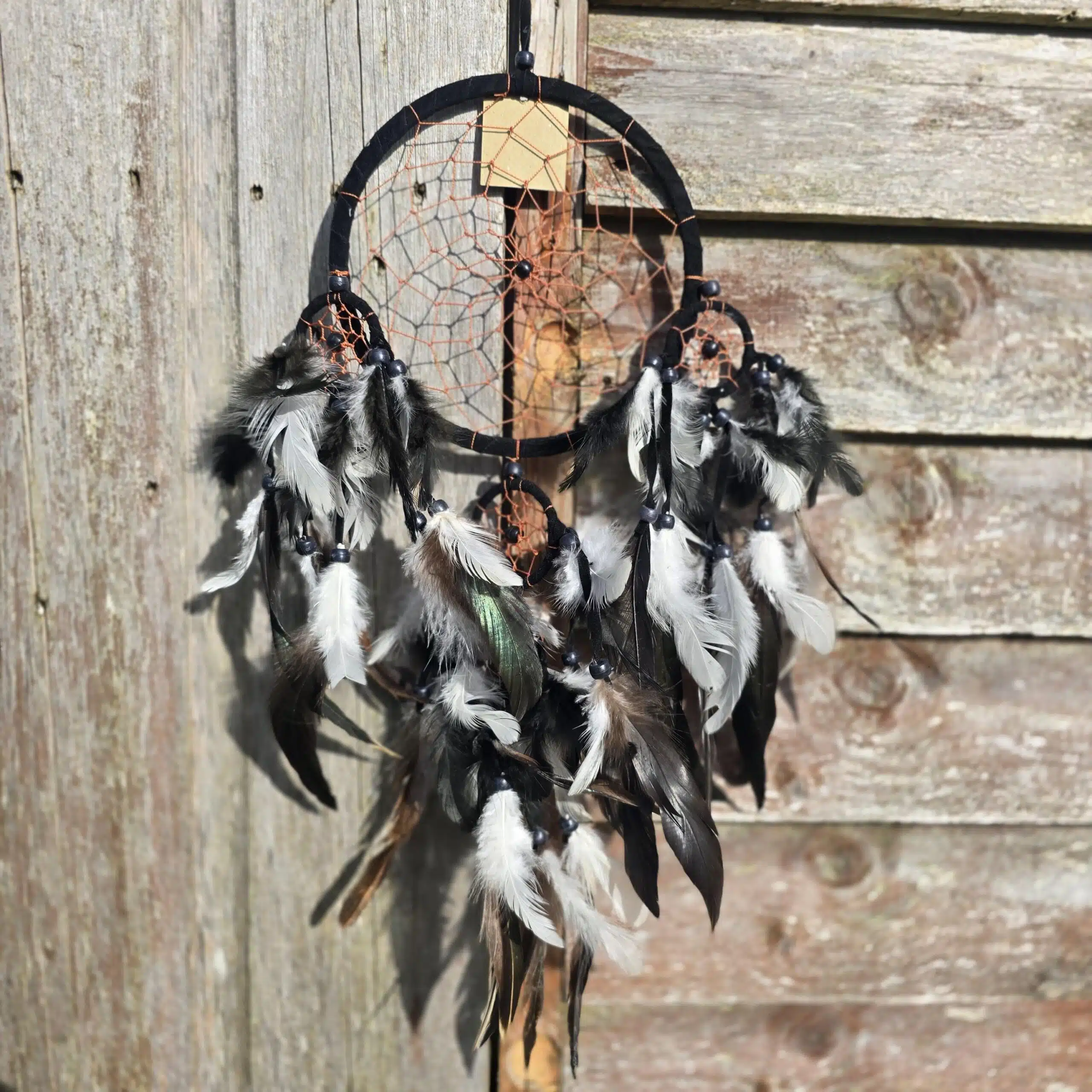 black and white dreamcatcher