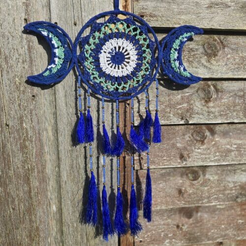 Triple Moon Blue Dreamcatcher