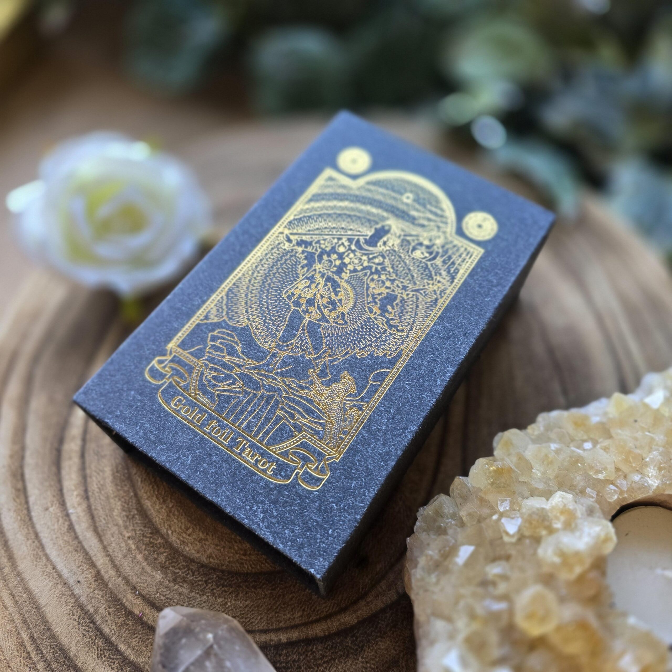 Gold Foil Tarot Set with Book