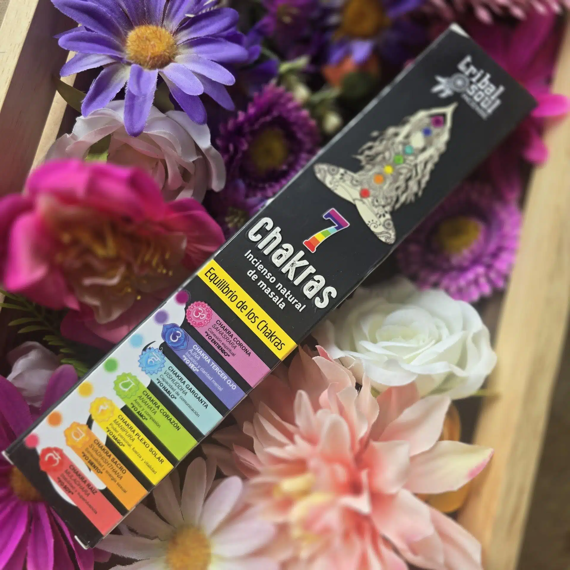 7 Chakra hand rolled incense sticks - a harmonious blend of fragrant herbs, spices, and resins from around the world. Each pack, adorned with a beautifully crafted box, contains 10 sticks (15g each). Immerse yourself in the captivating scents and allow the delicate balance of the chakras to restore harmony within. Crafted by skilled artisans, these incense sticks offer a mesmerizing aroma, transporting you to tranquility. Inside every pack, you’ll find a random chakra message card, offering wisdom and encouragement connected to one of the seven chakras: Root, Sacral, Solar Plexus, Heart, Throat, Third Eye, or Crown. While you may not receive all seven chakras, each card serves as a gentle reminder and source of inspiration for self-discovery and balance. Our incense sticks serve as a conduit to align your energies, fostering inner peace, creativity, communication, and spirituality. Unlock your potential with each stick meticulously rolled by hand. Reflect upon the wisdom of your random chakra message card, allowing it to guide you on a path of self-discovery and growth. Embrace the transformative power of scent and the wisdom of the chakras. Experience the magic of these incense sticks, opening your heart, mind, and soul to a world of possibilities. Embark on a journey of self-awareness and spiritual enlightenment.